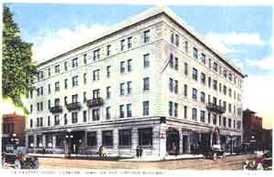 [Postcard of Lafayette Hotel, Clinton, Iowa