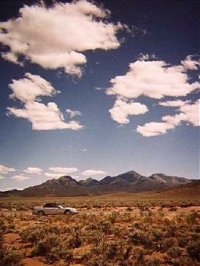 [Photo of Lincoln Highway in Nevada desert]