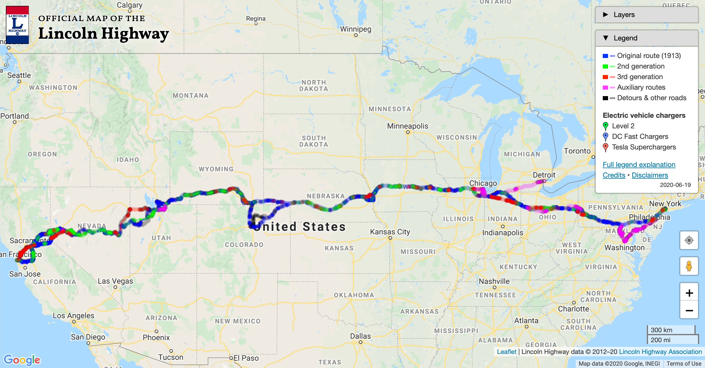 Lincoln Highway Map