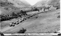 [Photo of U.S. Army convoy in Utah]